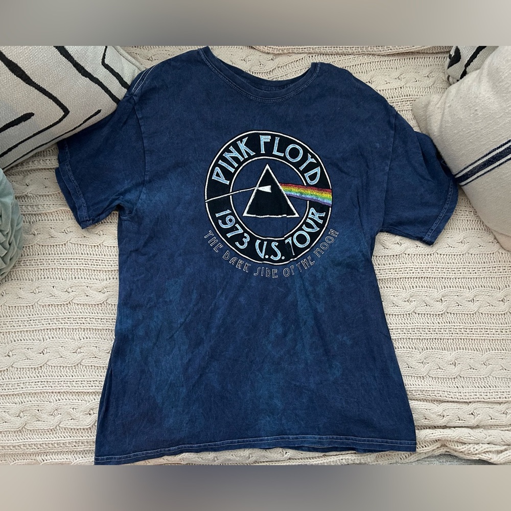 Acid wash Pink Floyd top large